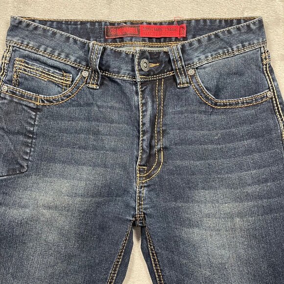 Rock & Roll Denim Relaxed Straight Leg Jeans Double‎ Barrel Dark Wash 30x30 - Picture 6 of 10
